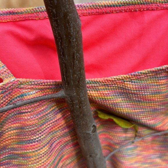 RIO BEACH colorful swimsuit size 7 (S-M) with fluorescent pink cups and lining - Picture 4 of 12